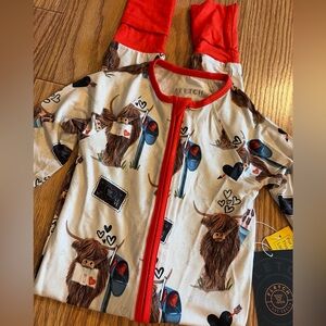 Fletch Bamboo Highland Cows Mailbox Letters 3T Convertible Double Zipper Zippy